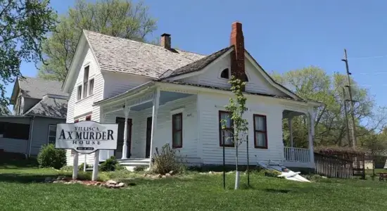 The Moore family home around the time of the axe murders
